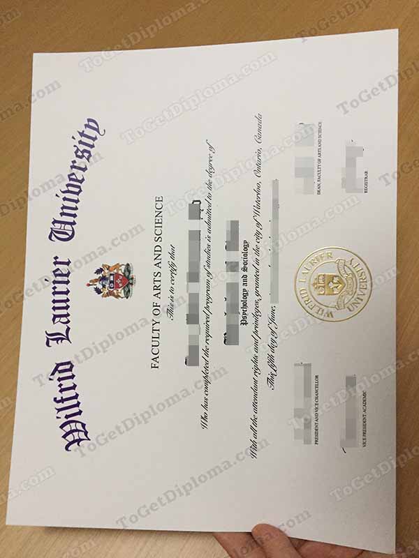Get the Wilfrid Laurier University Fake Certificate for purchase